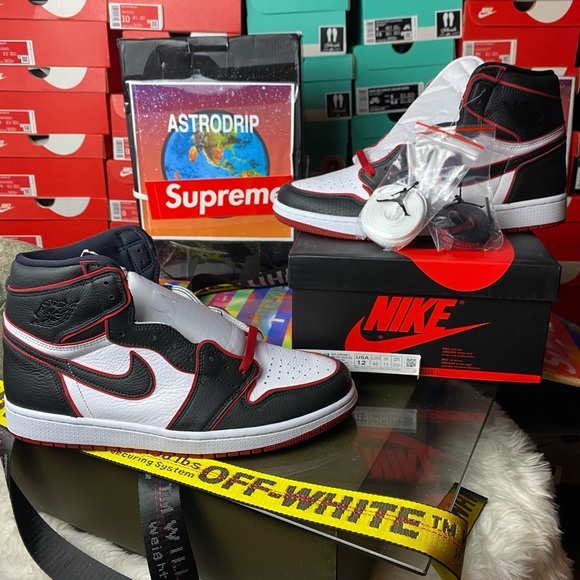 🆕  - Air Jordan Retro 1 Hi - OG Bloodline -  M 12 - Picture 8 of 8